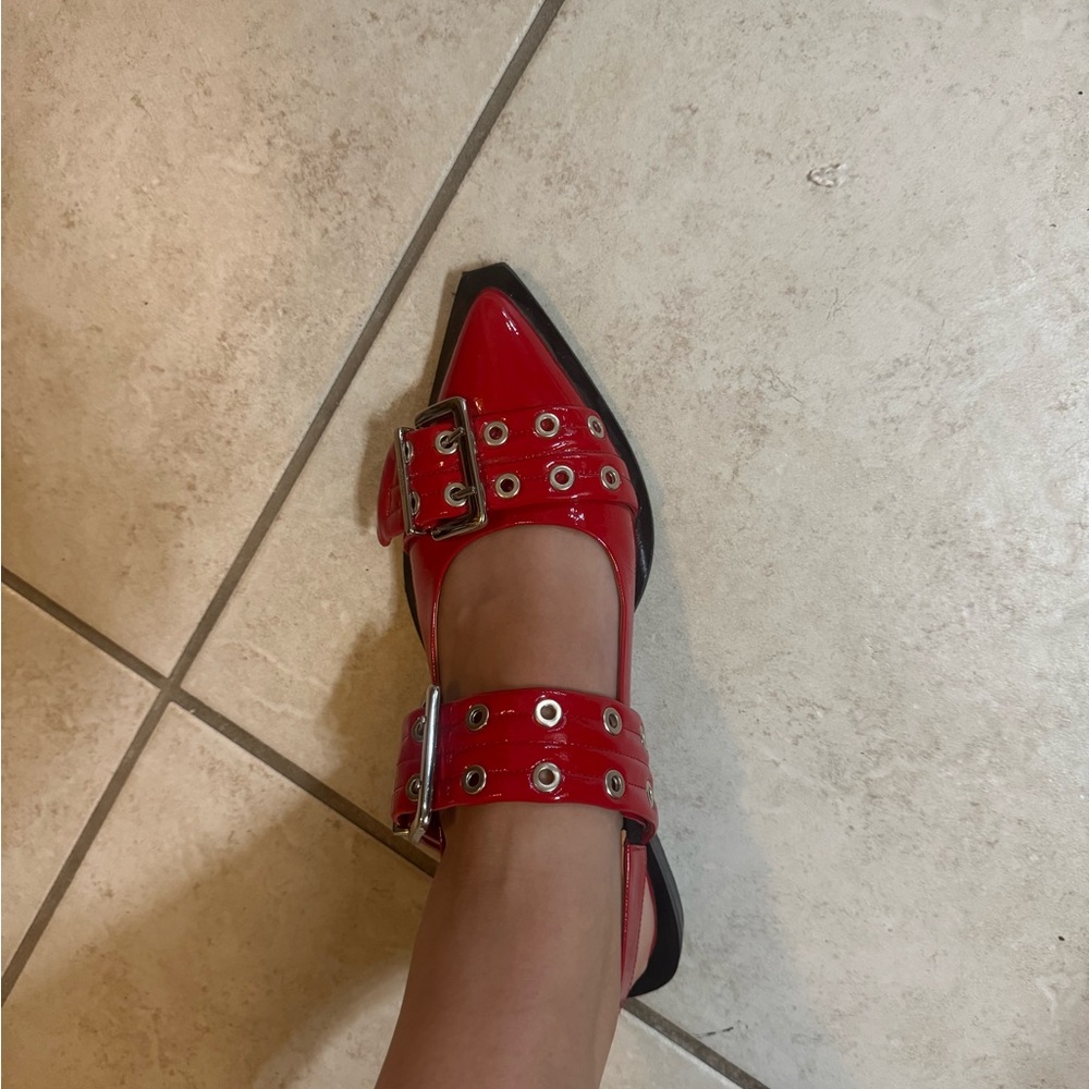 ganni ballet flats